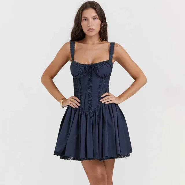 SAPPHIRE SUNSET WHITE MINI DRESS