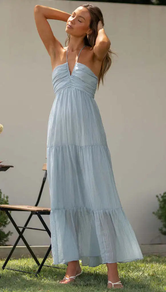 FLORAL BOHO SLEEVELESS MAXI DRESS