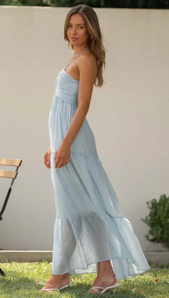 FLORAL BOHO SLEEVELESS MAXI DRESS