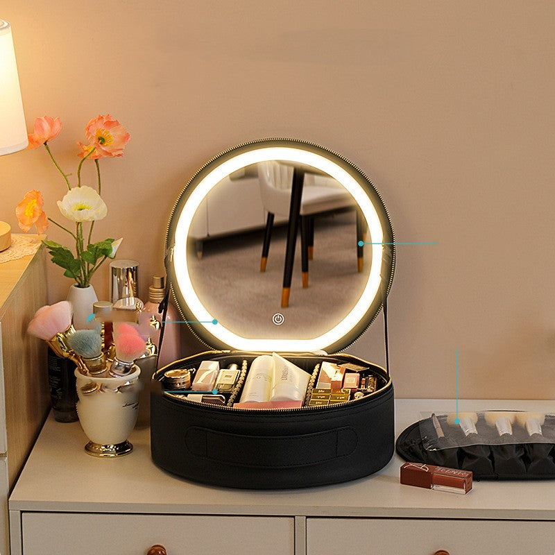 Round Nice LED Makeup Bag